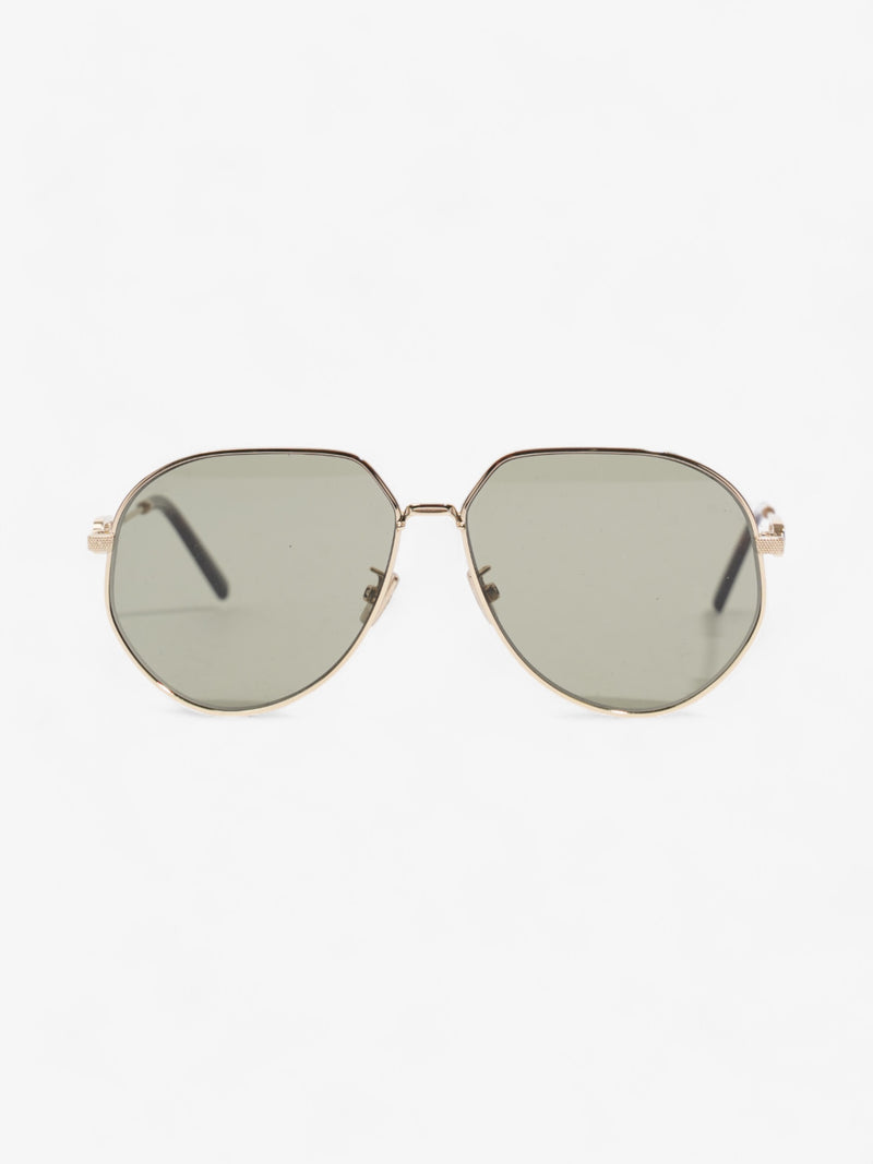  Christian Dior CD Link Sunglasses Gold Acetate 145mm