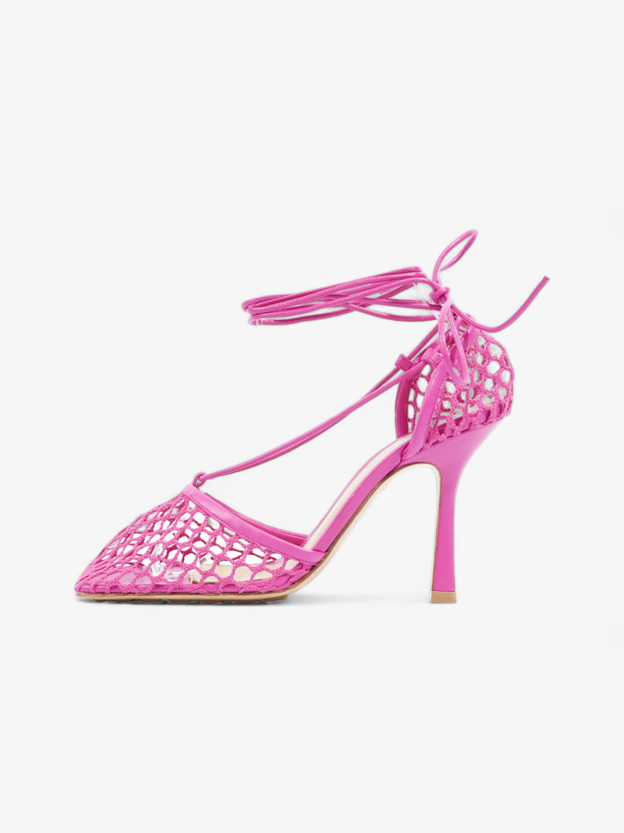 Bottega Veneta Lace Up Pumps 80 Pink Mesh EU 37.5 UK 4.5 Image 5