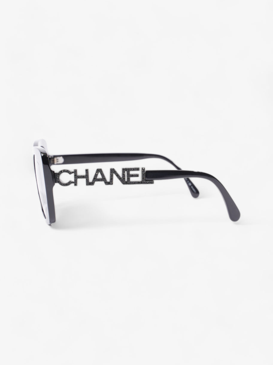 Chanel Square Sunglasses Black Acetate 140mm Image 2