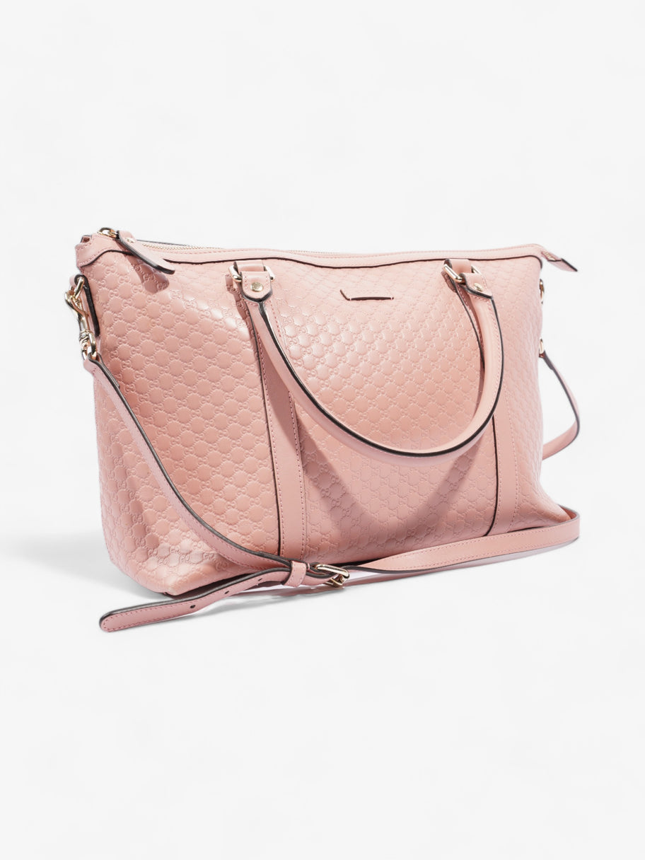 Gucci Microguccissima Tote Pink Leather Image 14