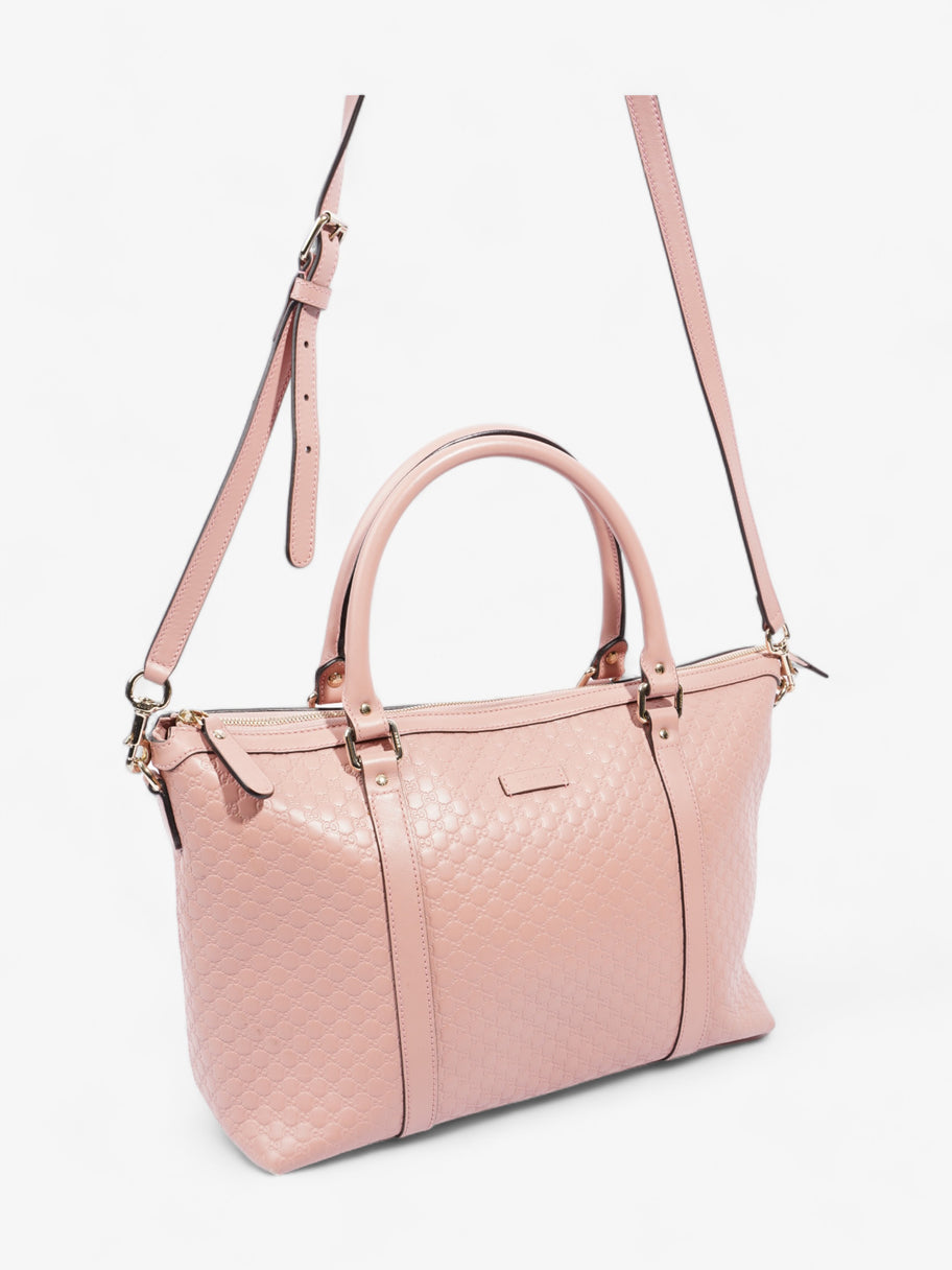 Gucci Microguccissima Tote Pink Leather Image 8