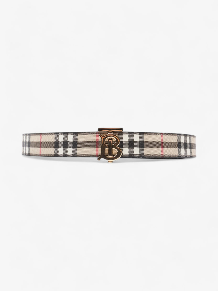 Burberry Reversible Check Belt Burberry Check / Black Coated Canvas L Image 1