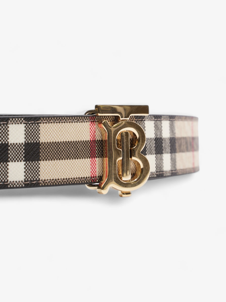 Burberry Reversible Check Belt Burberry Check / Black Coated Canvas L Image 2