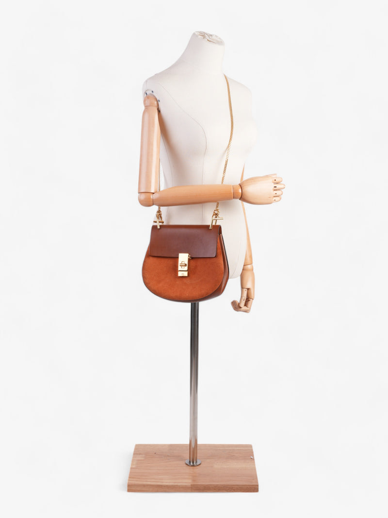  Chloe Drew Bag Brown / Orange Suede