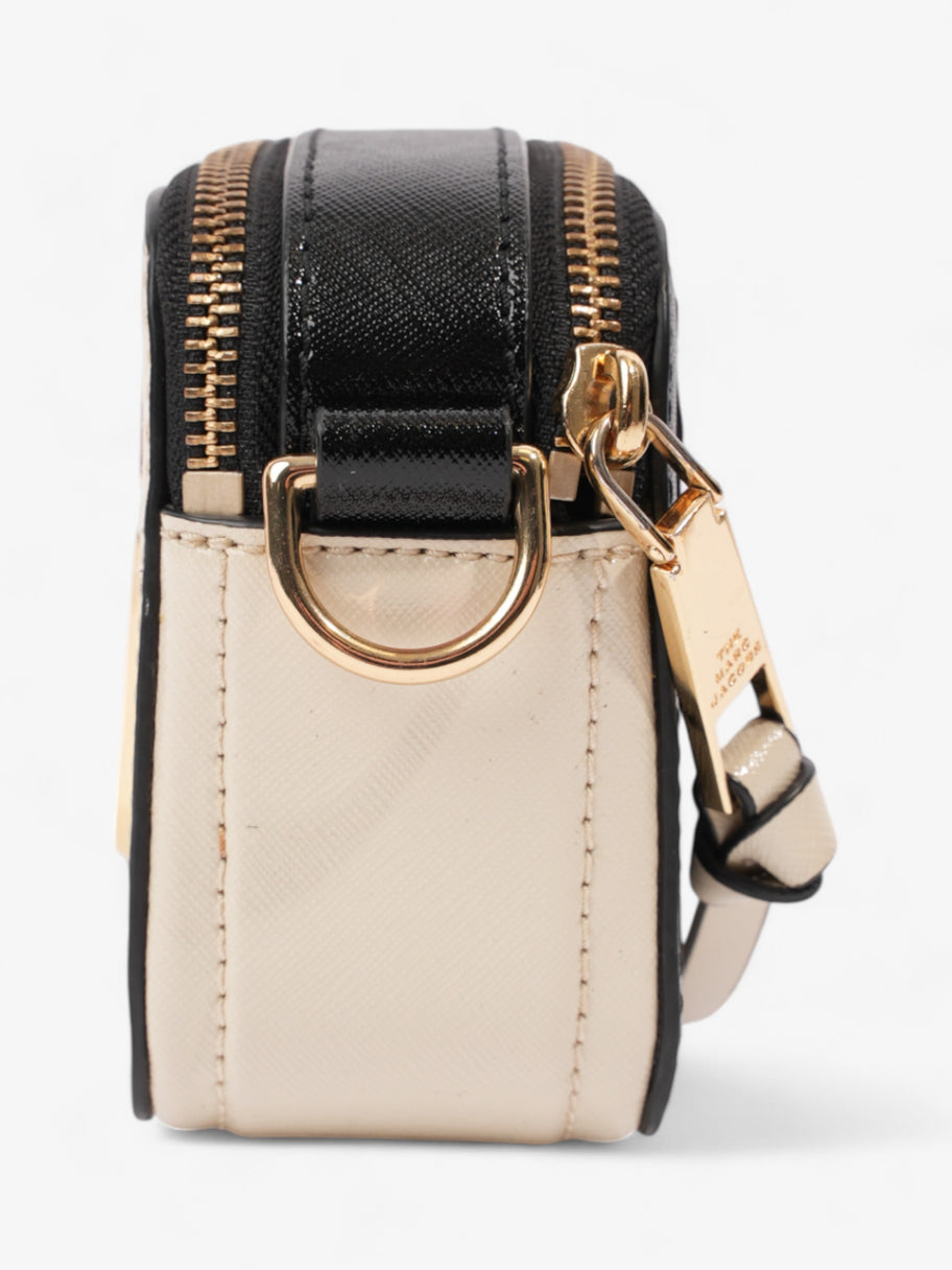 Marc Jacobs The Snapshot Bag Cream / Black Leather Image 3