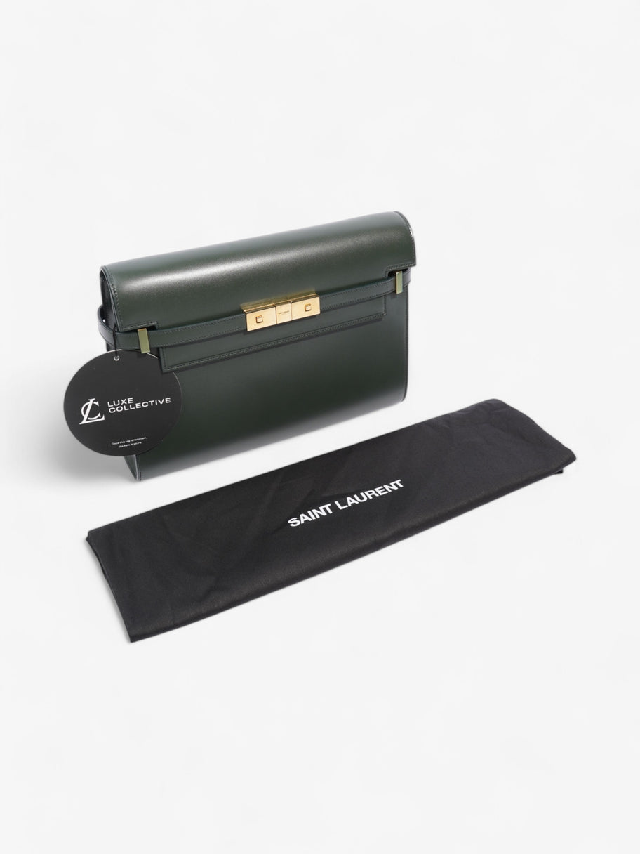 Saint Laurent Manhattan Dark Green Calfskin Leather Image 9