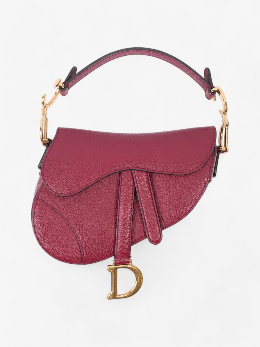 Christian Dior Mini saddle bag Bordeaux Red Calfskin Leather Mini Luxe Collective