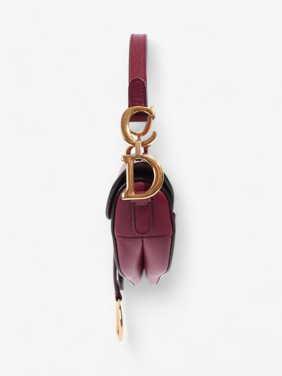 Christian Dior Mini saddle bag Bordeaux Red Calfskin Leather Mini Image 3