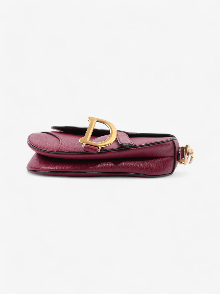 Christian Dior Mini saddle bag Bordeaux Red Calfskin Leather Mini Image 6