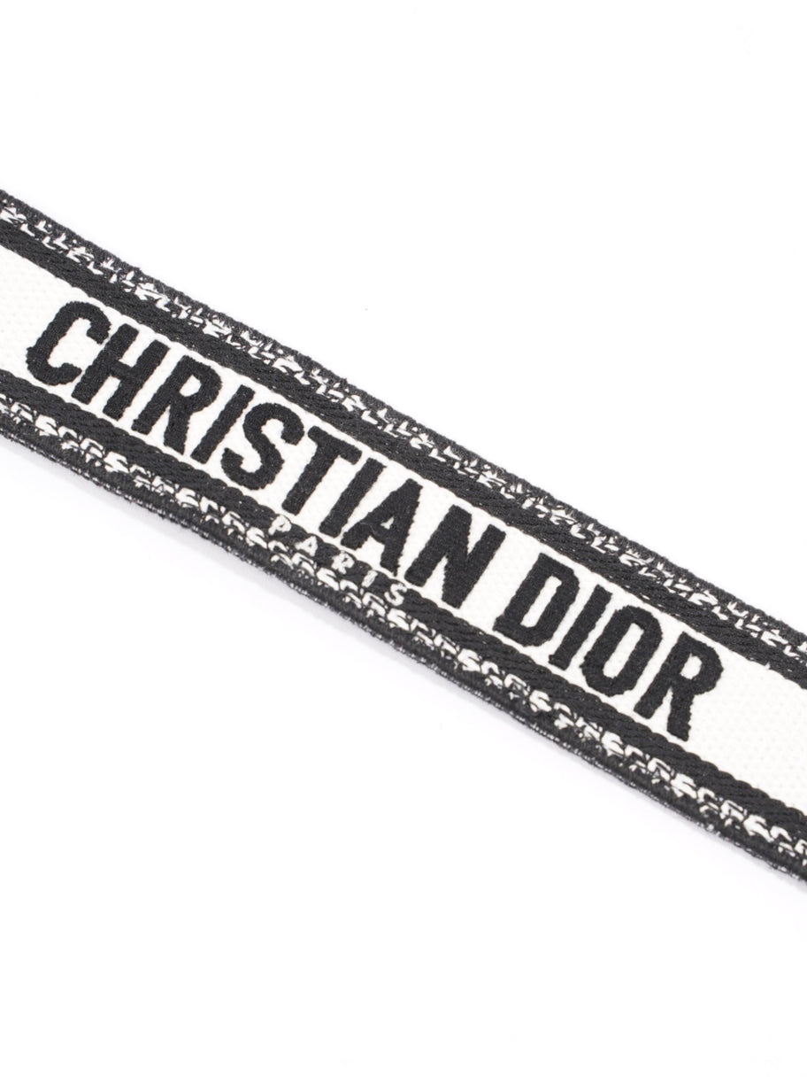 Adjustable Shoulder Strap Logo  Black / White Canvas Image 4