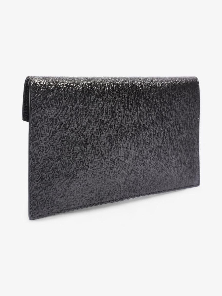 Saint Laurent Uptown Clutch Black Grained Leather Image 3