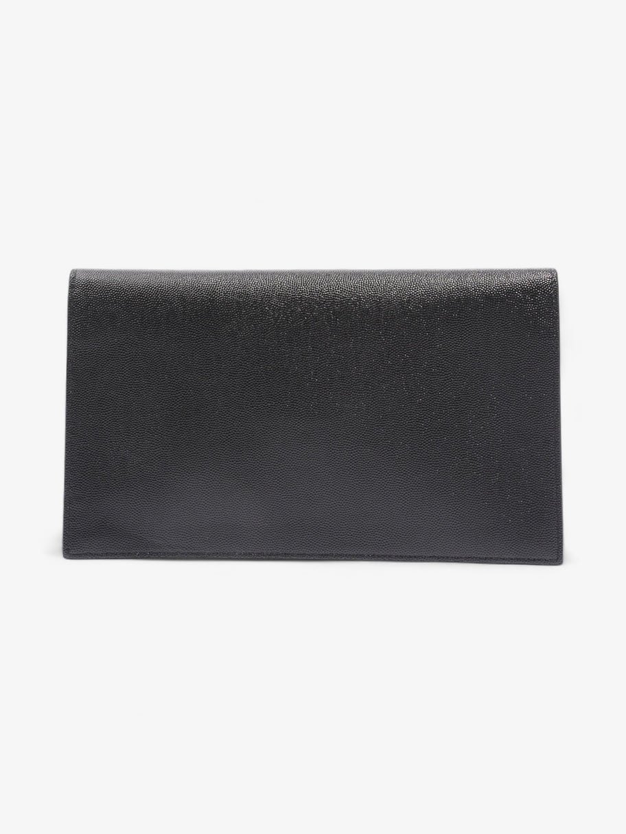 Saint Laurent Uptown Clutch Black Grained Leather Image 4