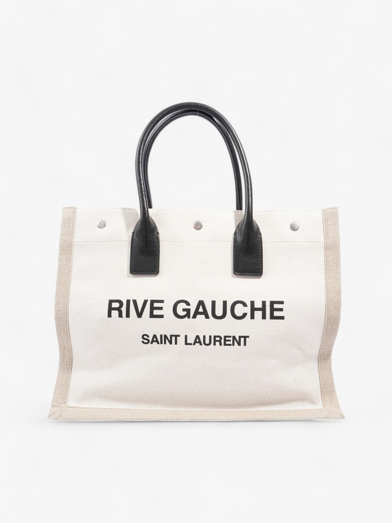  Saint Laurent Rive Gauche Beige Cotton Small