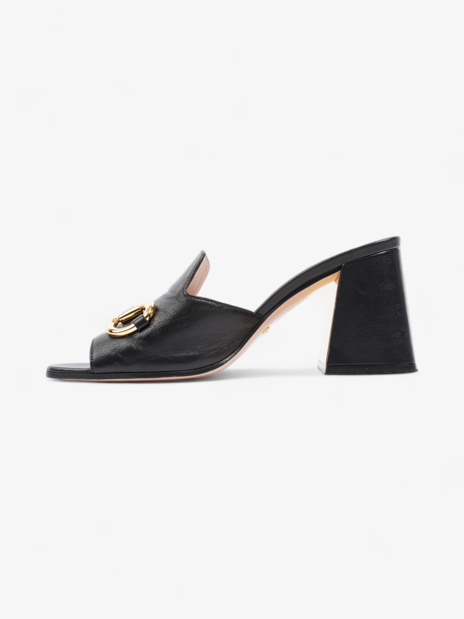 Gucci Horsebit Heeled Mules 80mm Black Leather EU 39 UK 6 Image 3