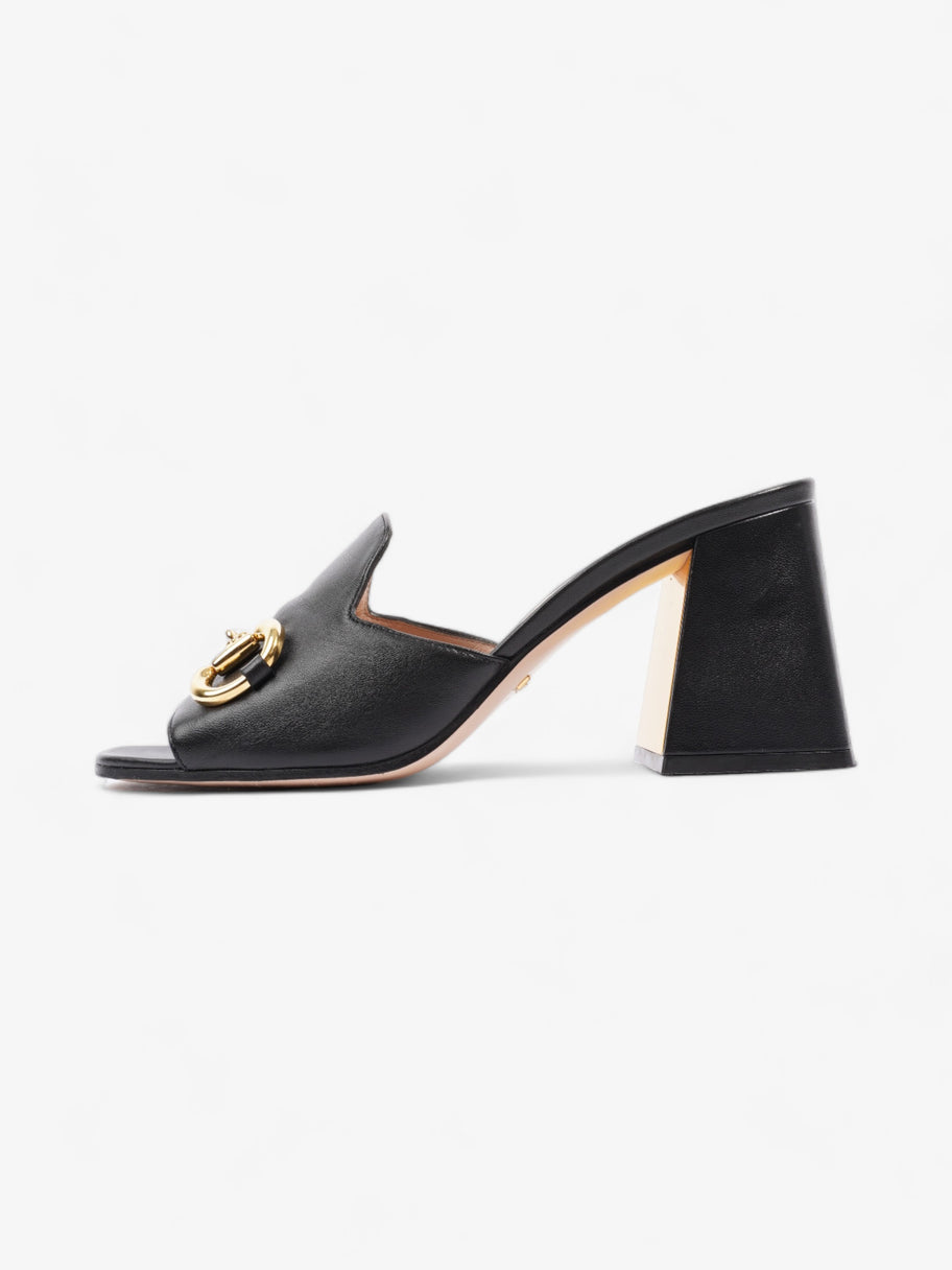 Gucci Horsebit Heeled Mules 80mm Black Leather EU 39 UK 6 Image 5