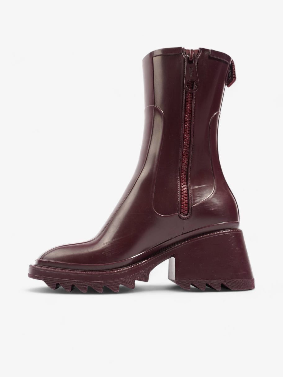 Chloe Betty Rainboots Burgundy Rubber EU 38 UK 5 Image 3