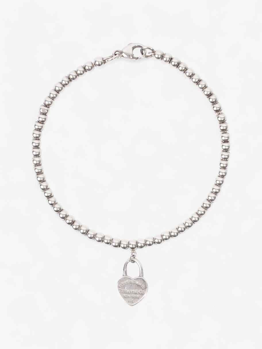 Tiffany and Co Heart Tag Bead Bracelet Silver Silver Sterling Image 1