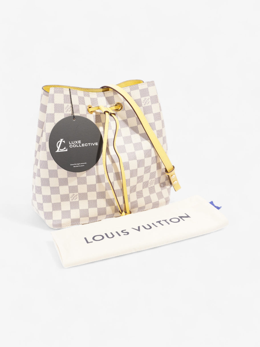 Louis Vuitton NeoNoe Damier Azur / Yellow Coated Canvas MM Image 10