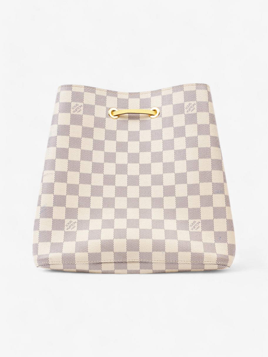 Louis Vuitton NeoNoe Damier Azur / Yellow Coated Canvas MM Image 4