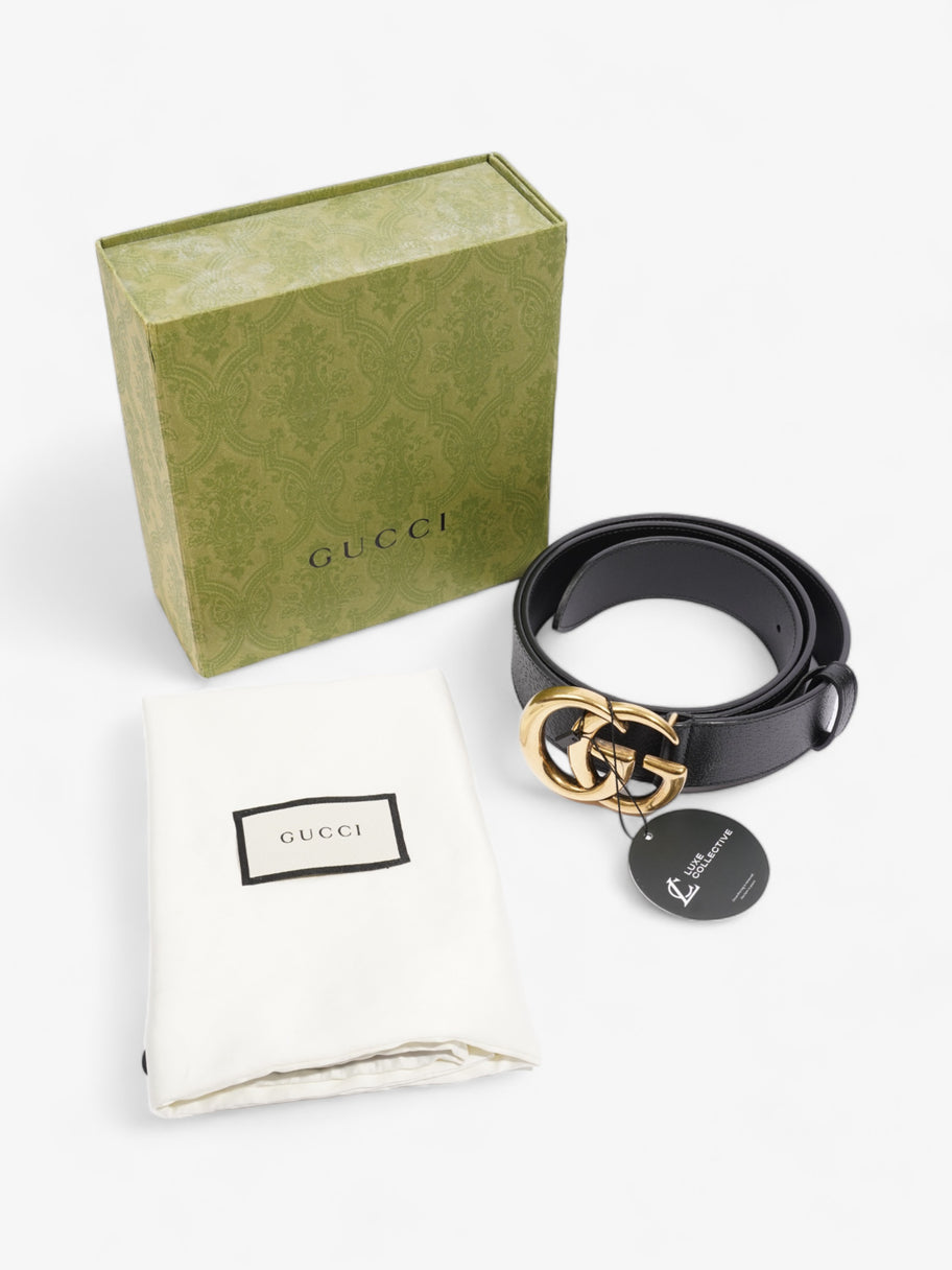 Gucci GG Marmont Belt Black / Gold Leather 100cm 40