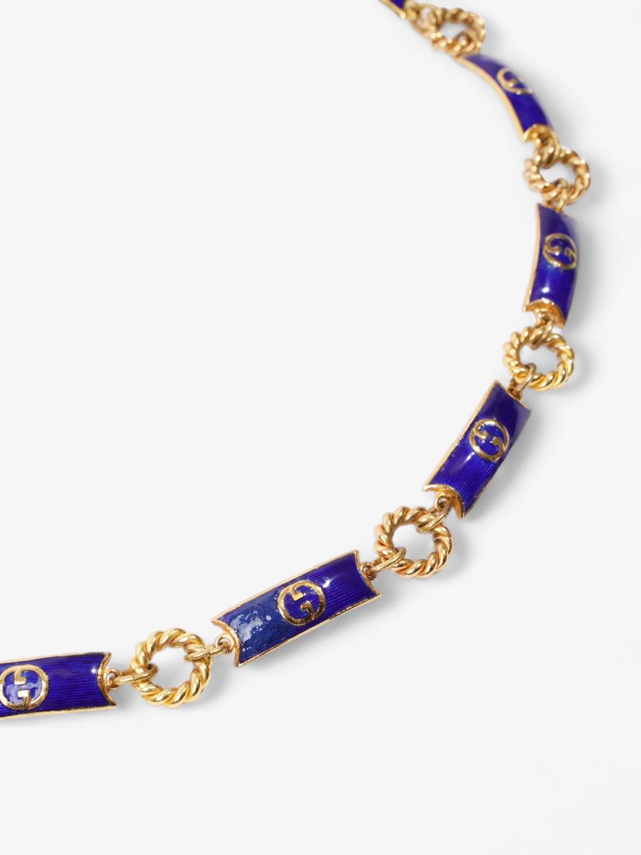 Gucci Interlocking GG Chain Gold / Blue Base Metal Image 2