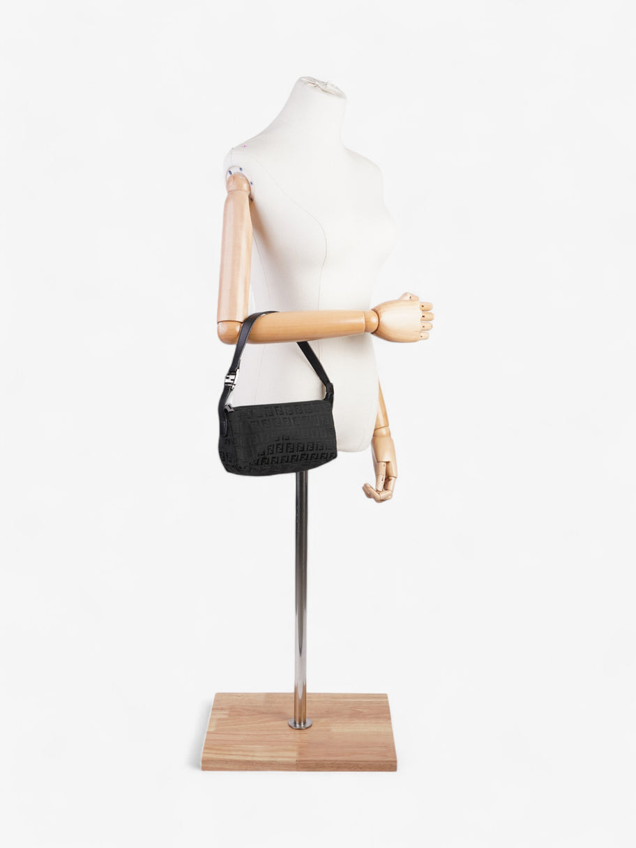 Fendi Shoulder Bag Black Canvas Image 2