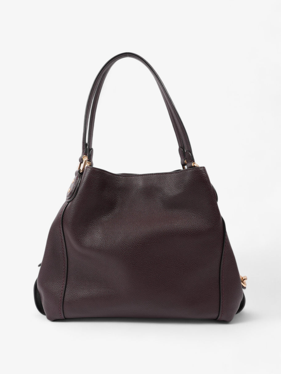 Coach Edie Burgundy Grained Leather 31 Image 4