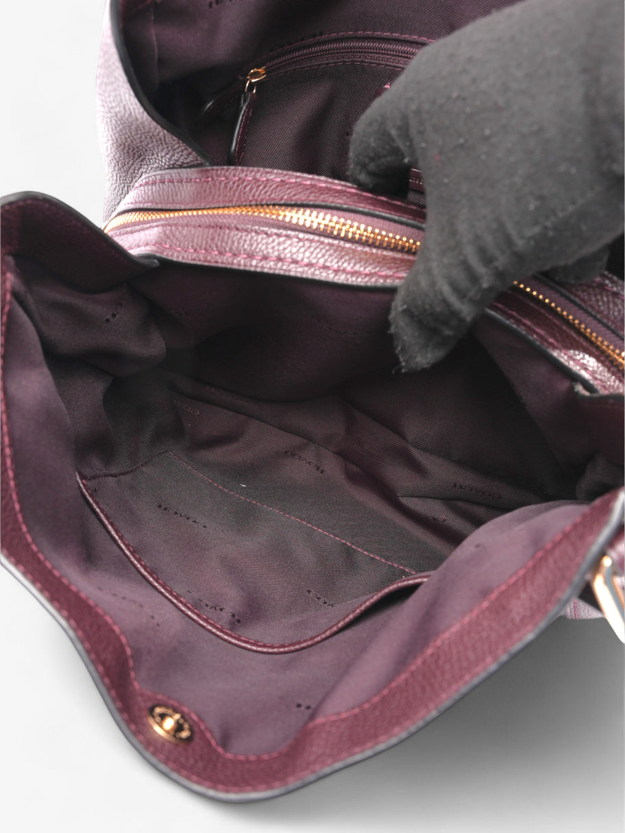 Coach Edie Burgundy Grained Leather 31 Image 8