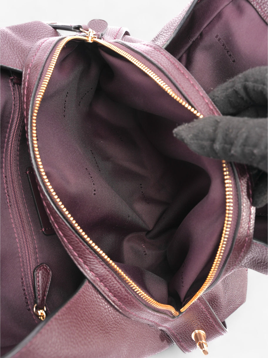 Coach Edie Burgundy Grained Leather 31 Image 9