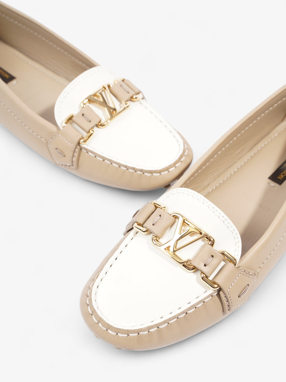 Louis Vuitton Driving Loafers Beige / White Leather EU 37 UK 4 Image 9