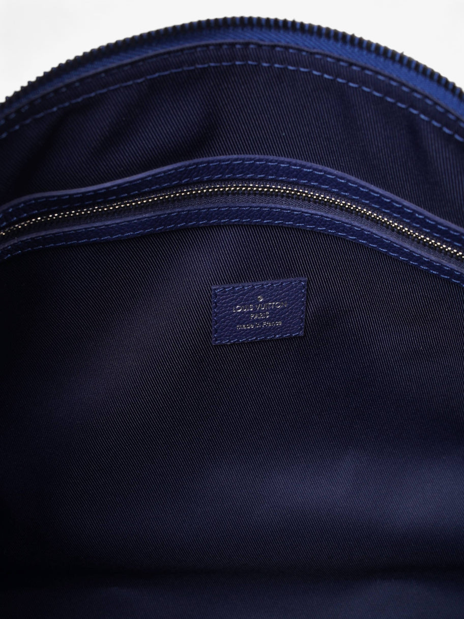 Limited Edition Bandana Keepall 50 Blue / White Leather Image 9