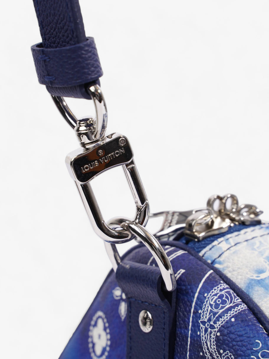 Limited Edition Bandana Keepall 50 Blue / White Leather Image 11