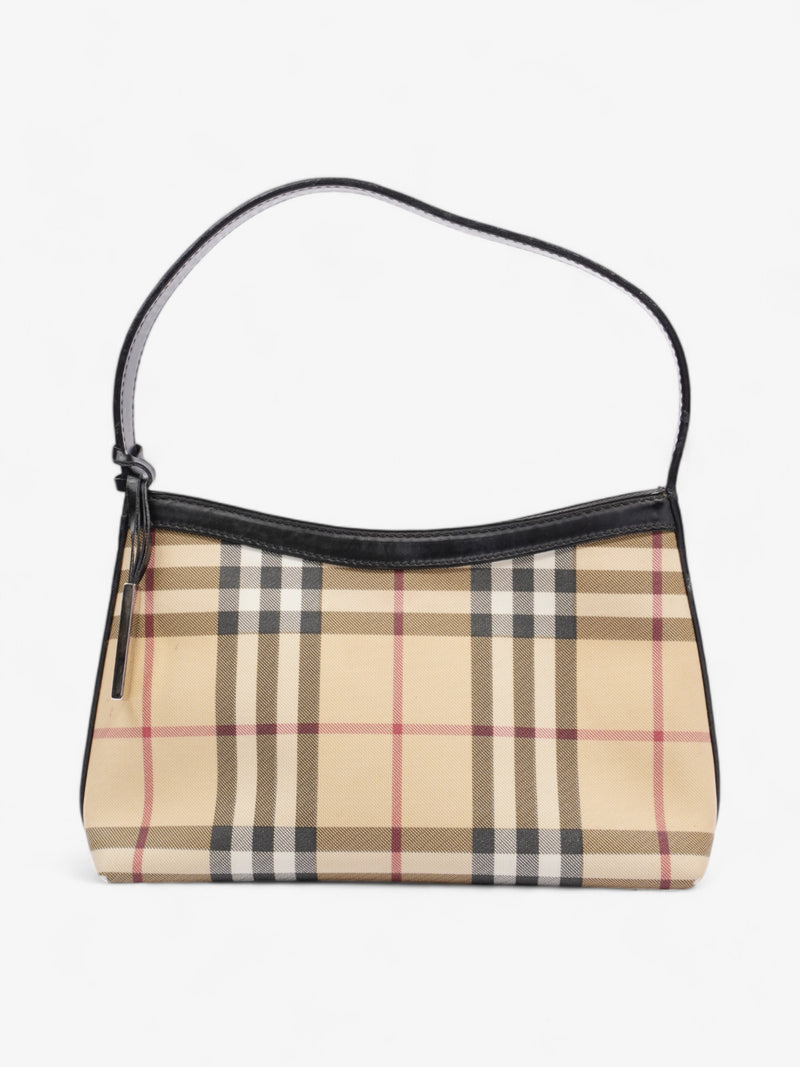  Burberry Check Shoulder Bag Nova Check / Black Coated Canvas