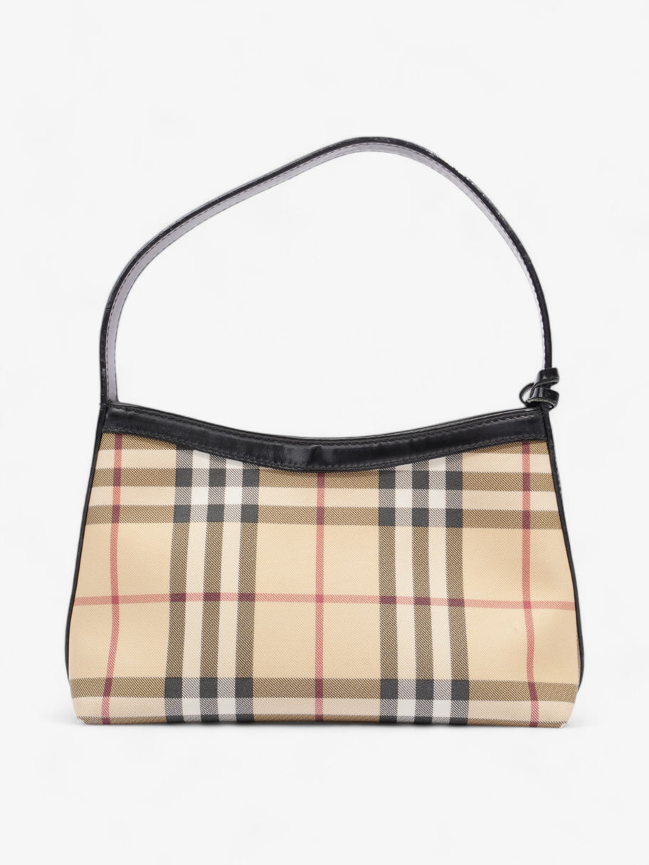 Burberry Check Shoulder Bag Nova Check / Black Coated Canvas Image 4