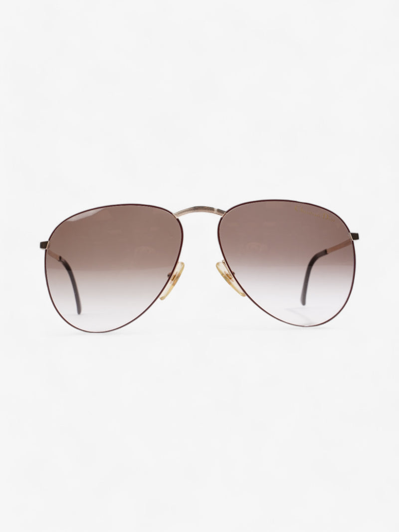  Christian Dior Monsieur Sunglasses Gold / Burgundy Acetate 135mm