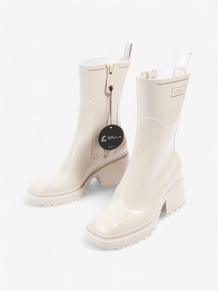 Chloe Betty Rainboots 45mm Beige Rubber EU 38 UK 5 Image 10