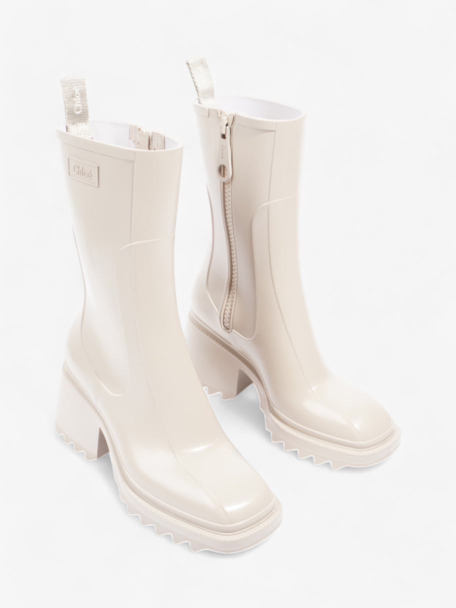 Chloe Betty Rainboots 45mm Beige Rubber EU 38 UK 5 Image 2