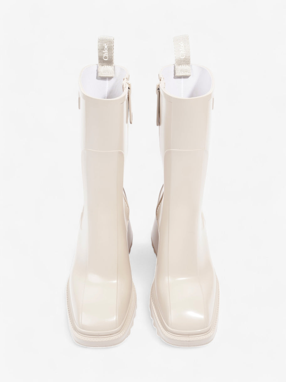 Chloe Betty Rainboots 45mm Beige Rubber EU 38 UK 5 Image 8