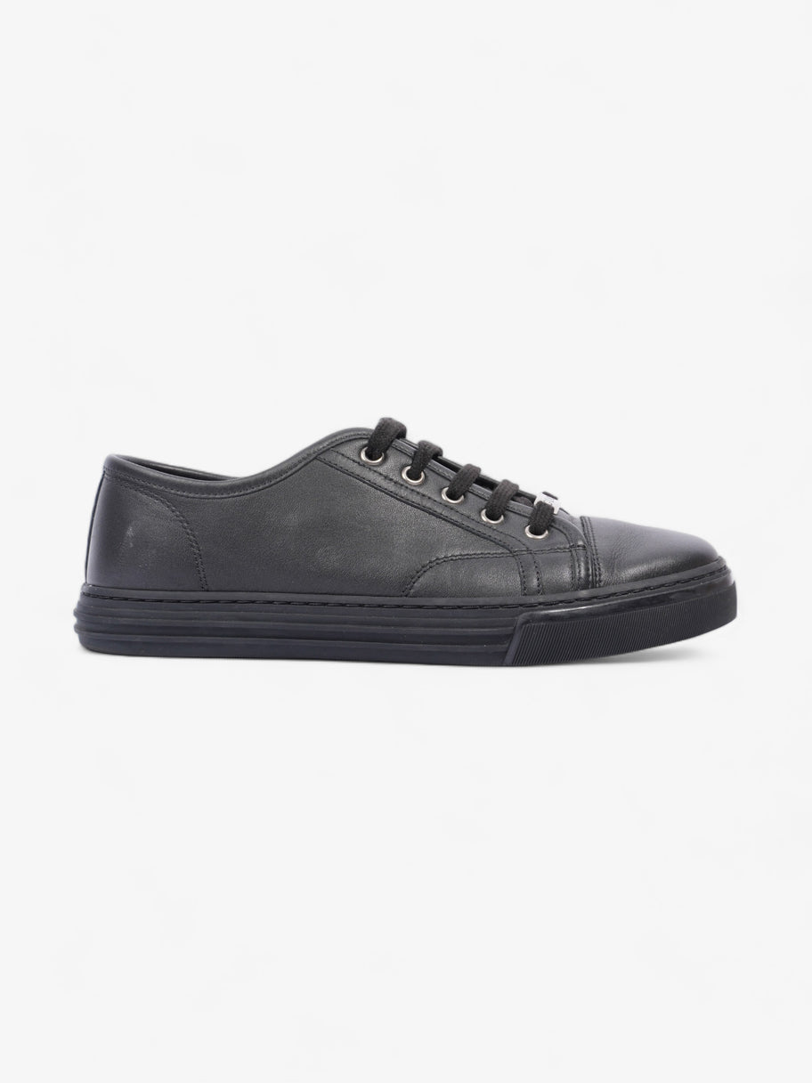 Gucci Low Top Sneaker Black Leather EU 39 UK 5 Image 1