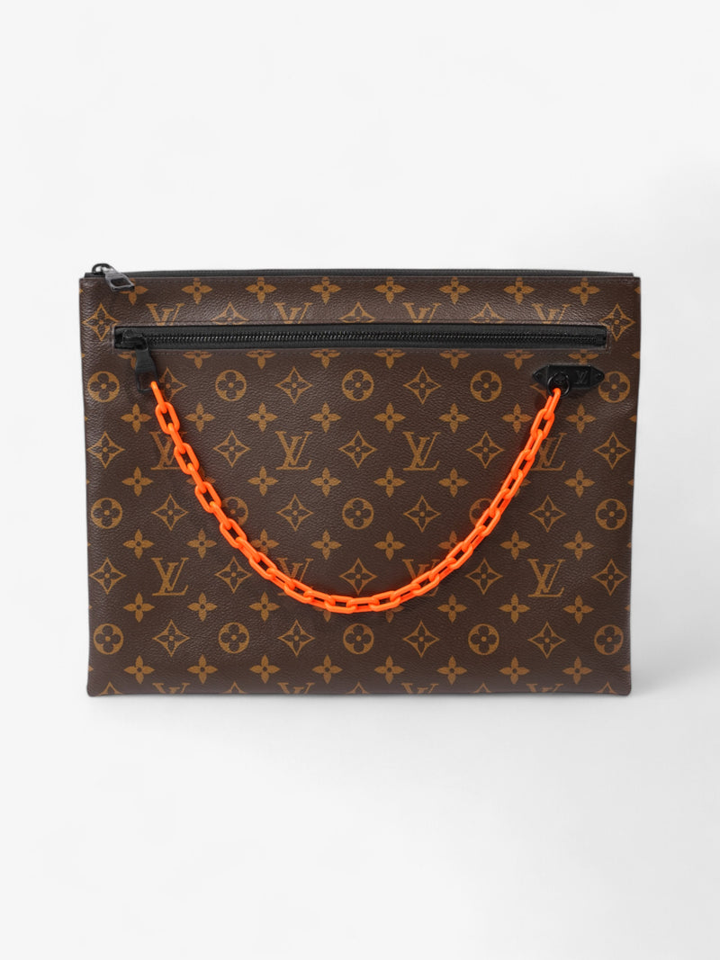  Louis Vuitton Solar Ray A4 Pouch Monogram / Black / Neon Orange Canvas