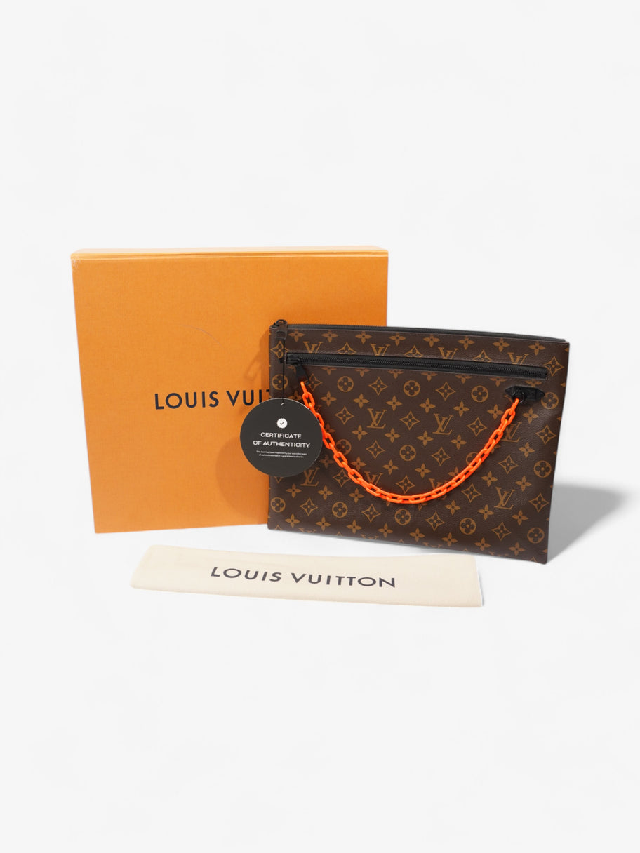 Louis Vuitton Solar Ray A4 Pouch Monogram / Black / Neon Orange Canvas Image 9