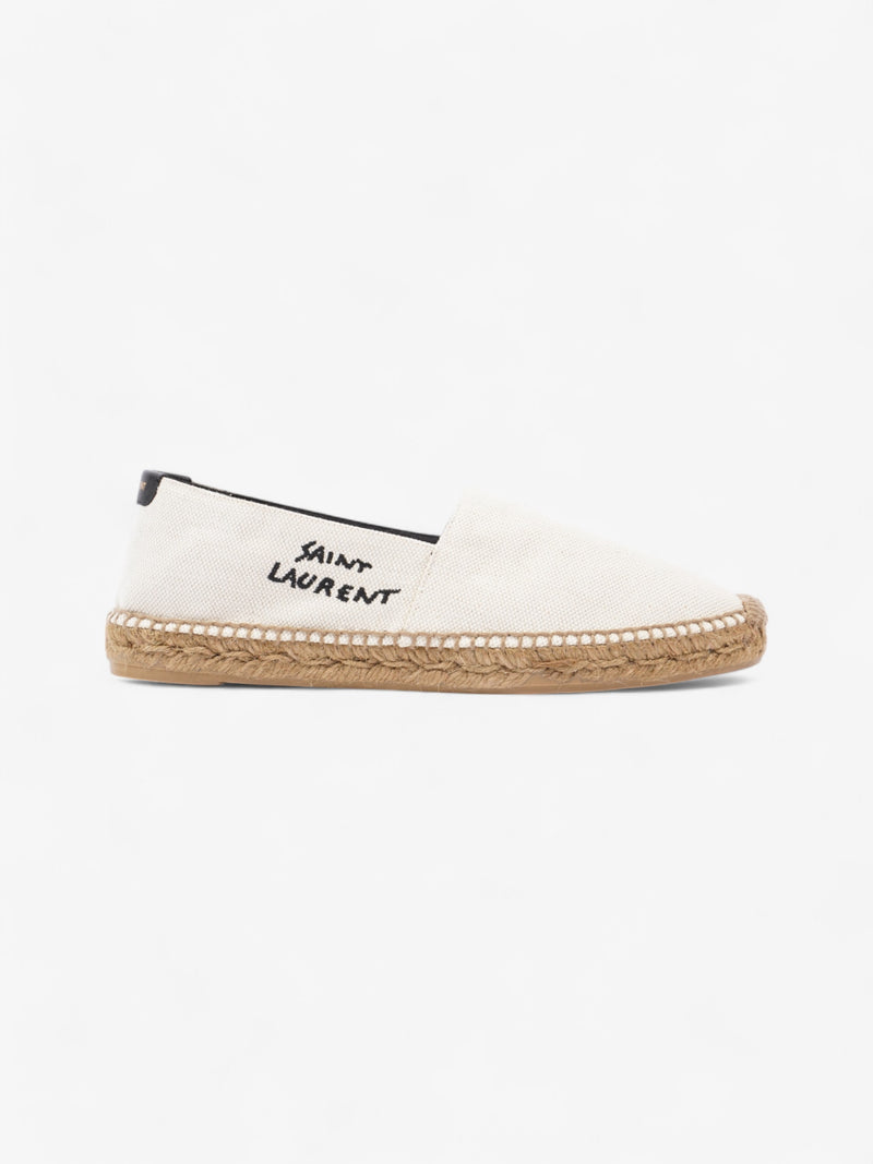  Saint Laurent Canvas Espadrilles White  / Black Canvas EU 40 UK 7