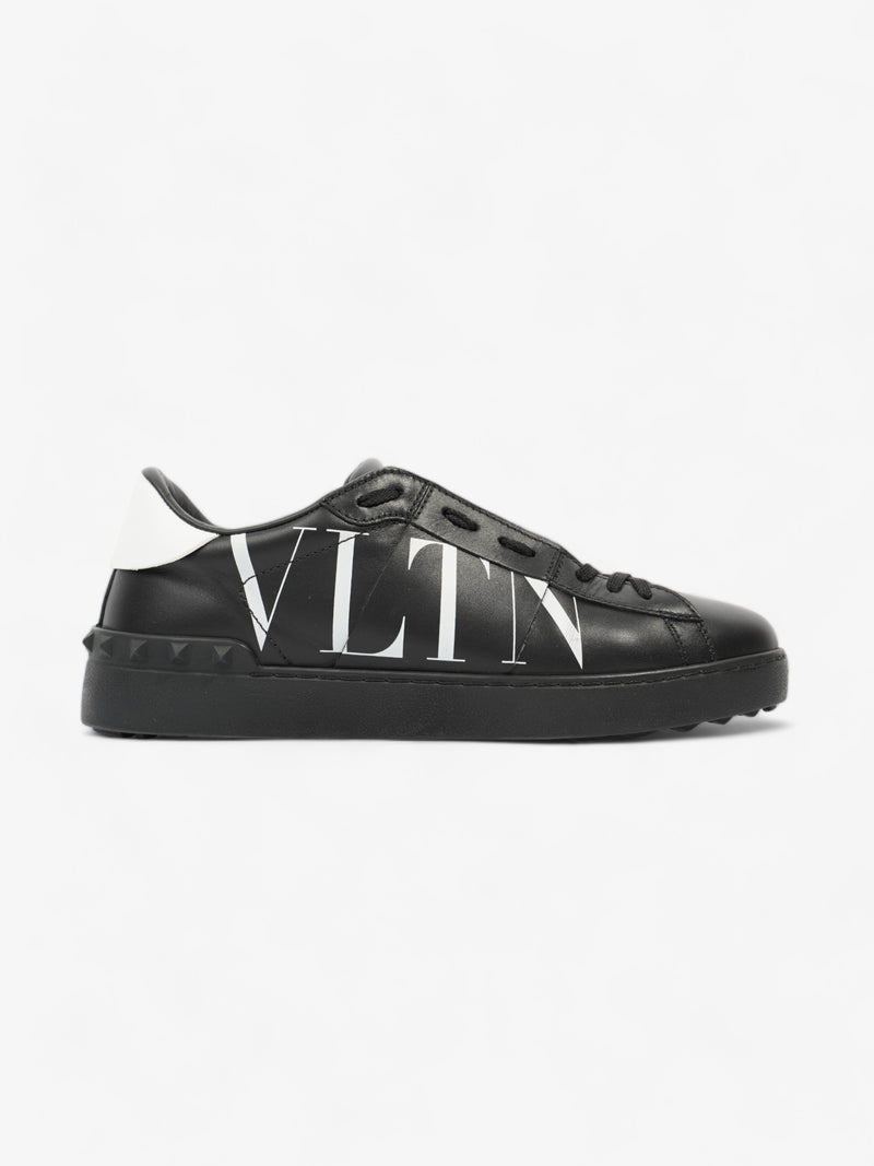  Valentino Open VLTN Sneaker Black / White Tab Leather EU 40 UK 6