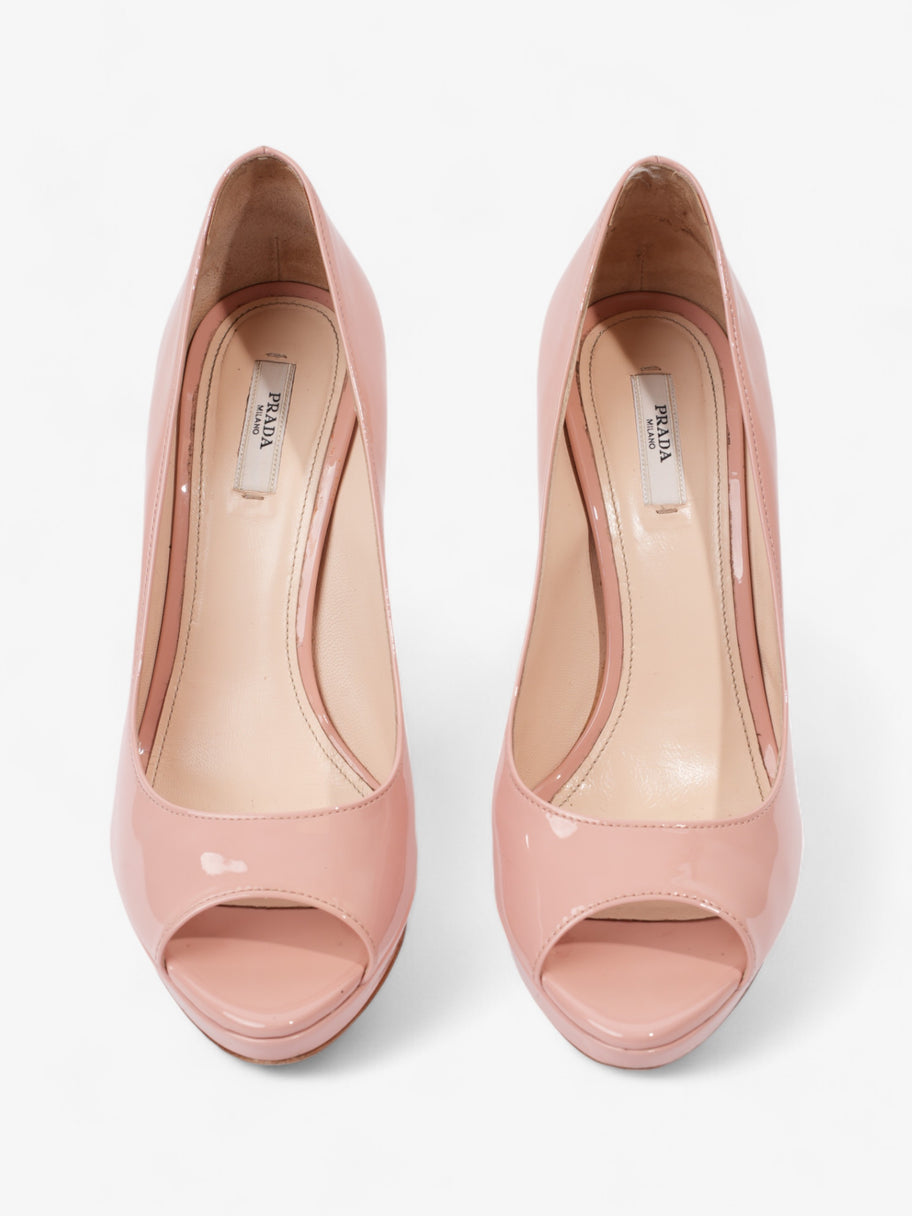 Prada Peep Toe Heels 100 Pink Patent Leather EU 40.5 UK 7.5 Image 8