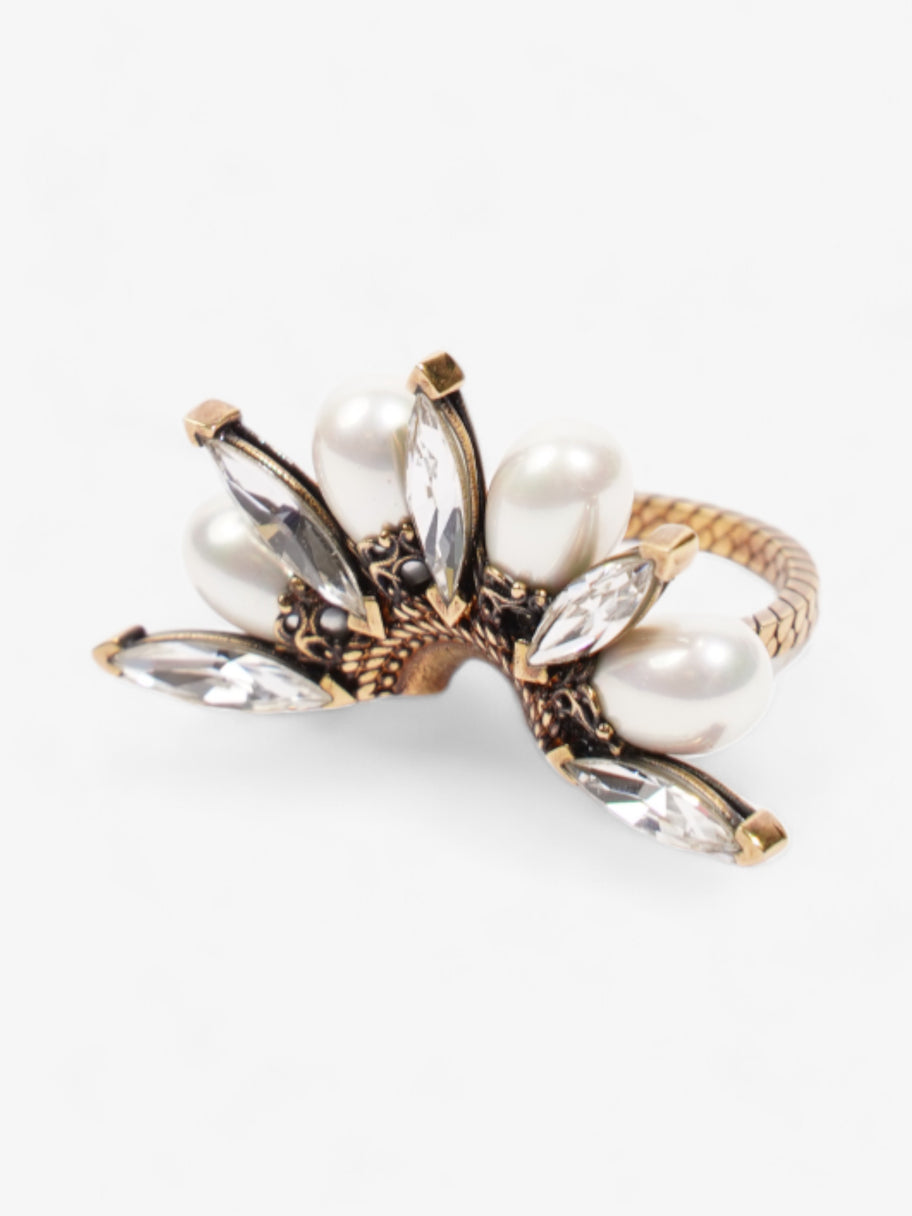 Gucci 3 In 1 Flower Ring Gold / Pearl Base Metal Small Image 3