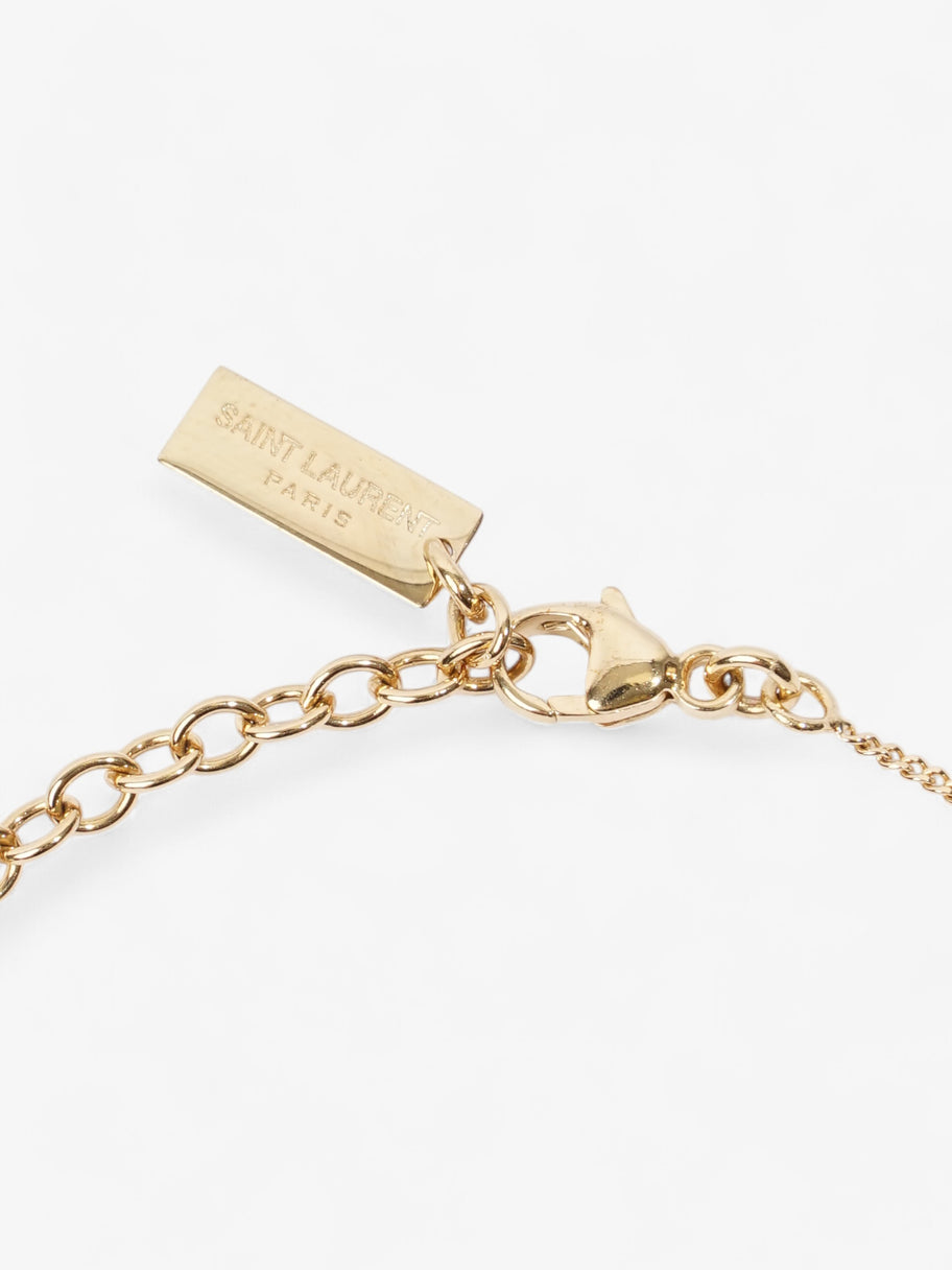 Saint Laurent YSL Chain Bracelet Gold Brass Large Image 3