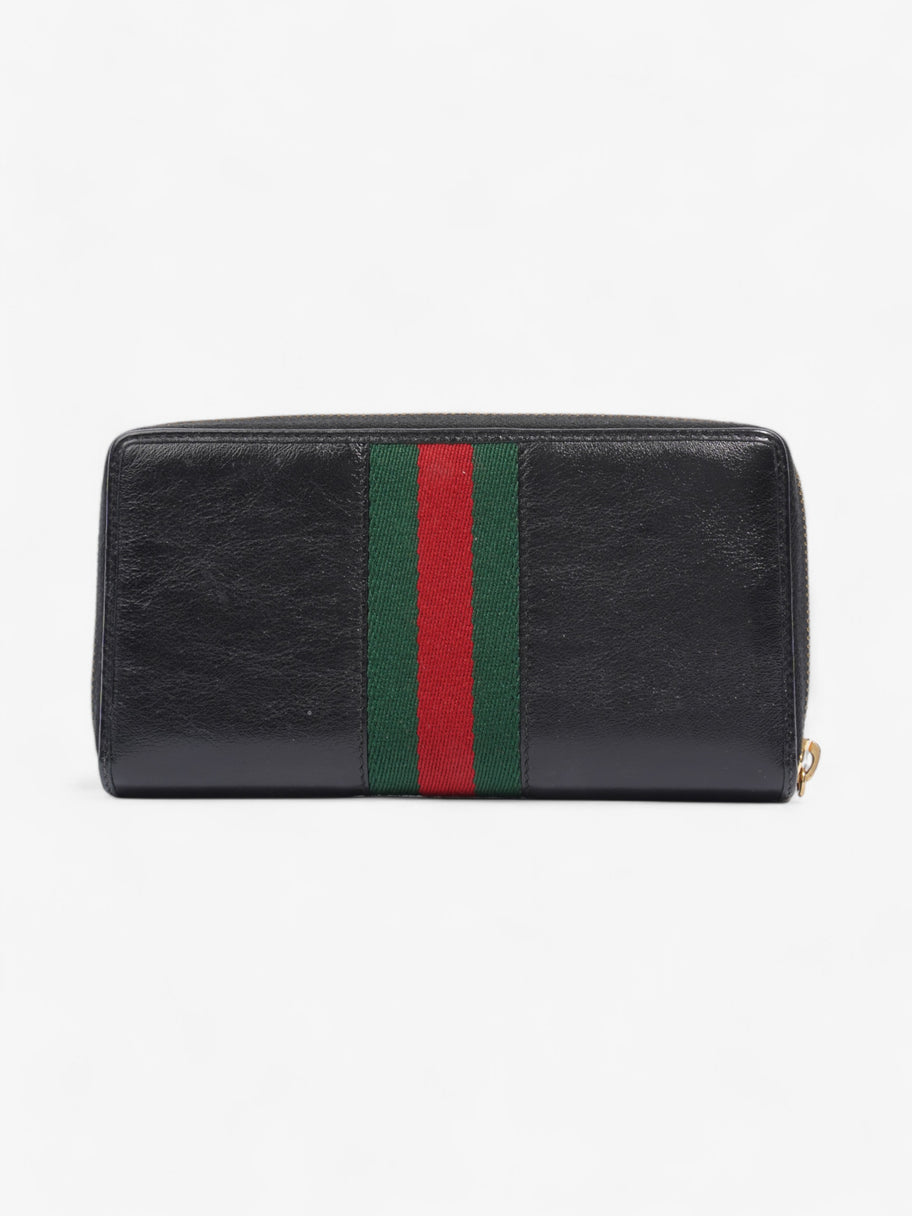 Gucci Rajah Zip Around Wallet Black / Green / Red Leather Image 2