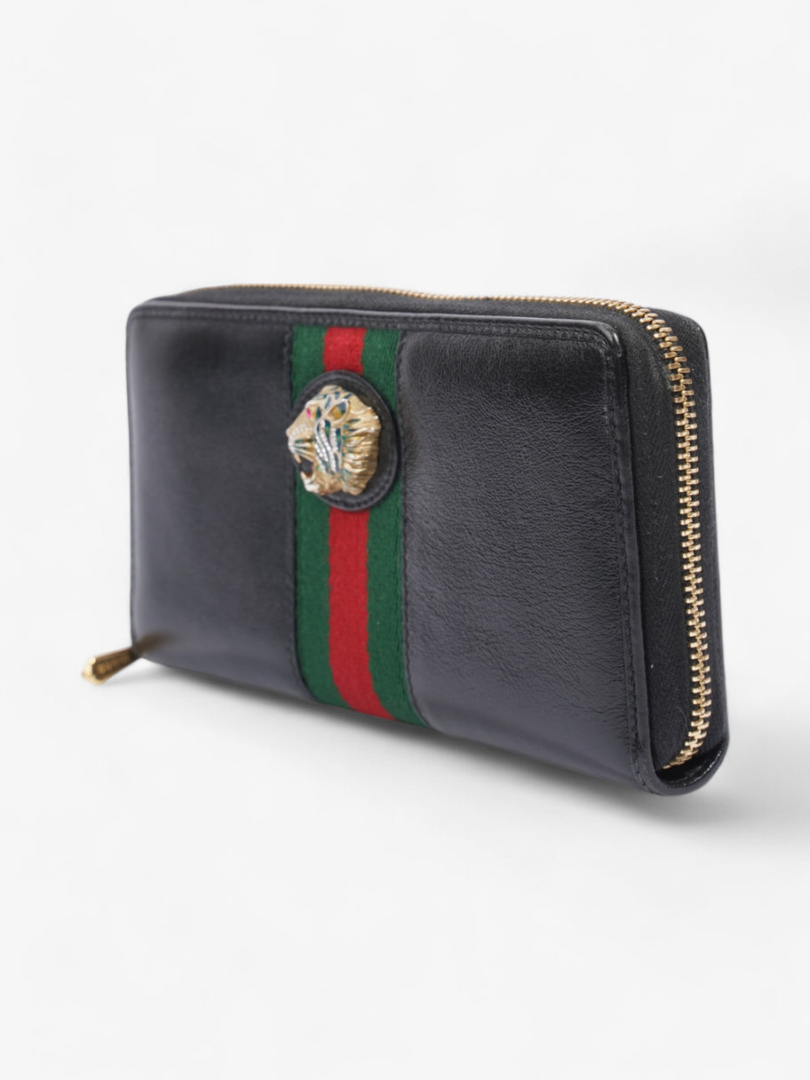 Gucci Rajah Zip Around Wallet Black / Green / Red Leather Image 3