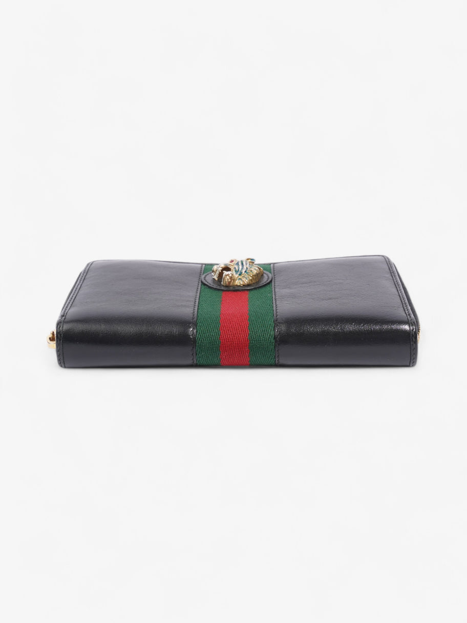 Gucci Rajah Zip Around Wallet Black / Green / Red Leather Image 5