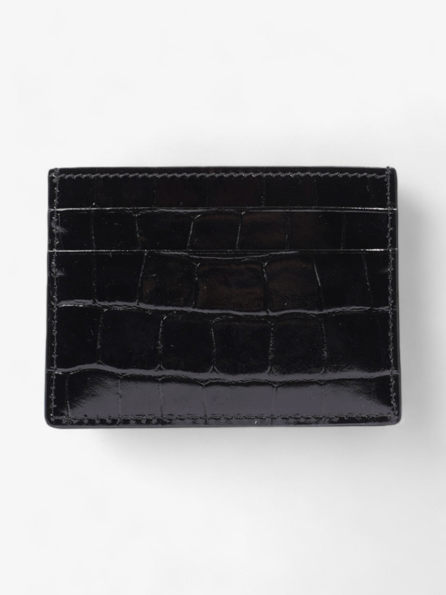 Burberry TB Card Holder Black Embossed Leather Image 2